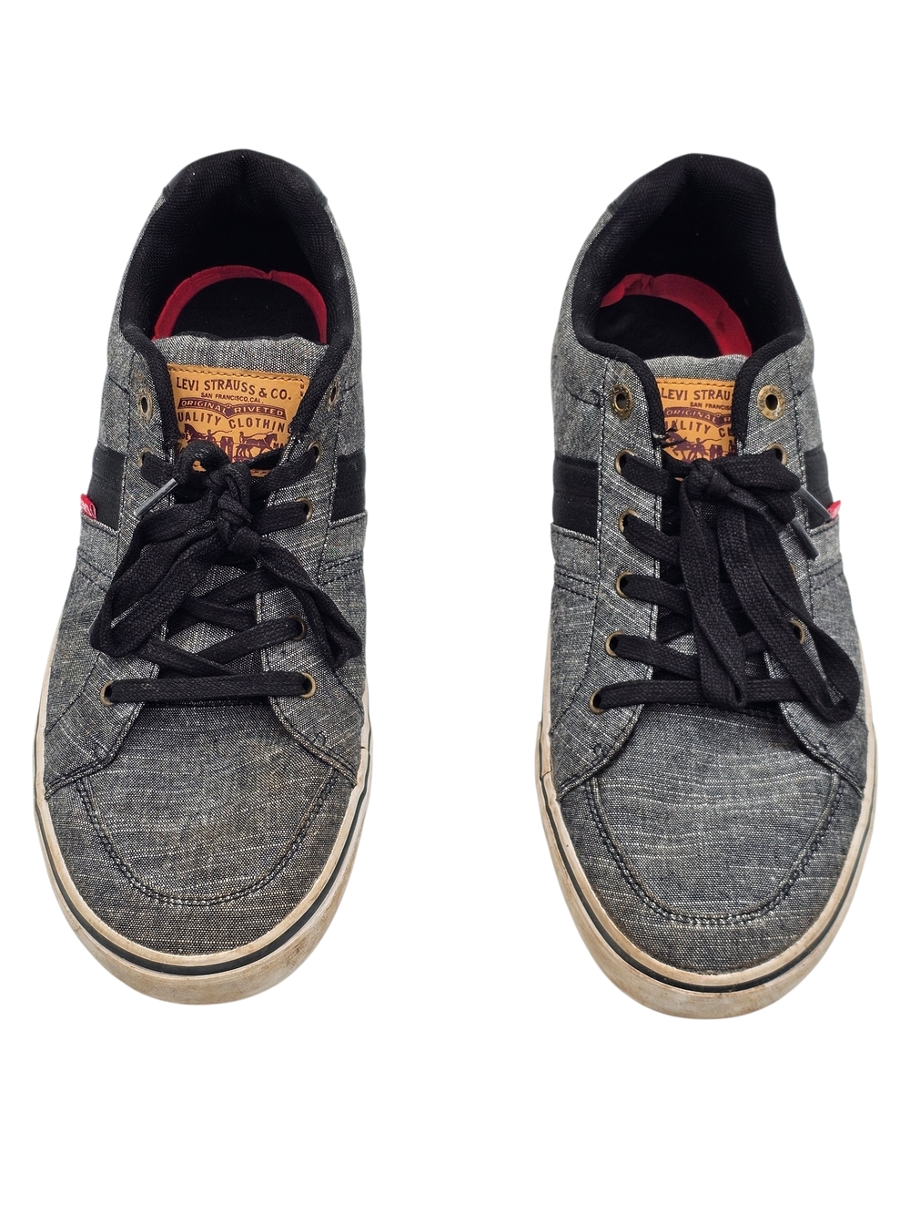 Levi's Men's Gray Canvas Low-Top Sneakers